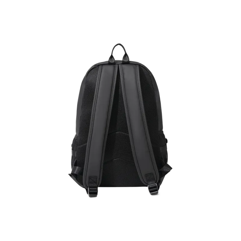 Slazenger Premium PU Backpack Large Size Men's Obsidian Black/Maillard Style Brown-2