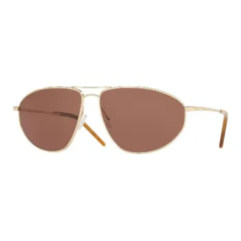Oliver Peoples Metal Aviator Sunglasses Unisex Gold