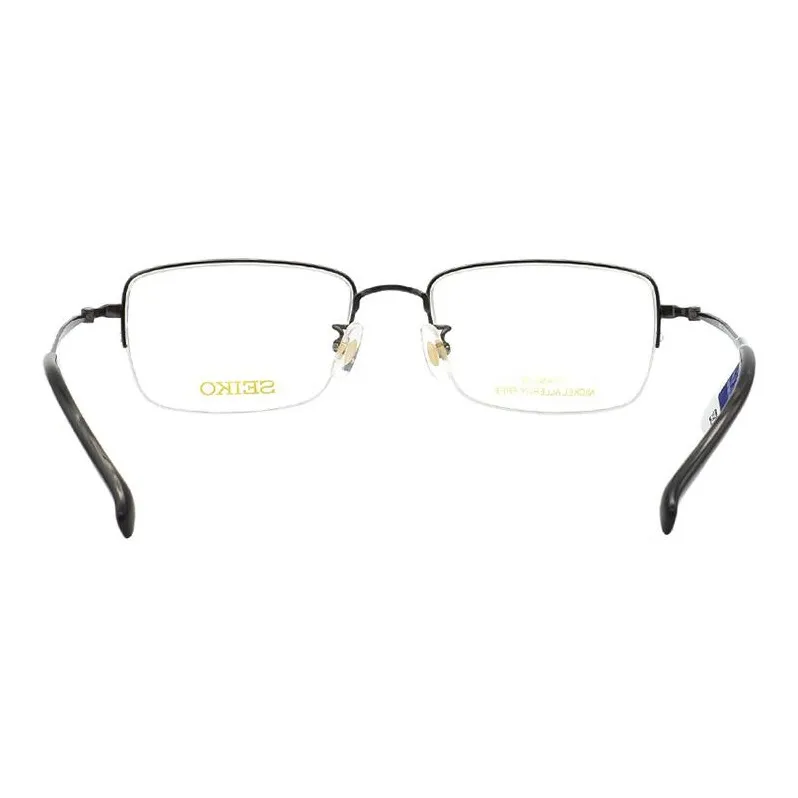 SEIKO Titanium Rectangular Eyeglass Frames Men's Black-3