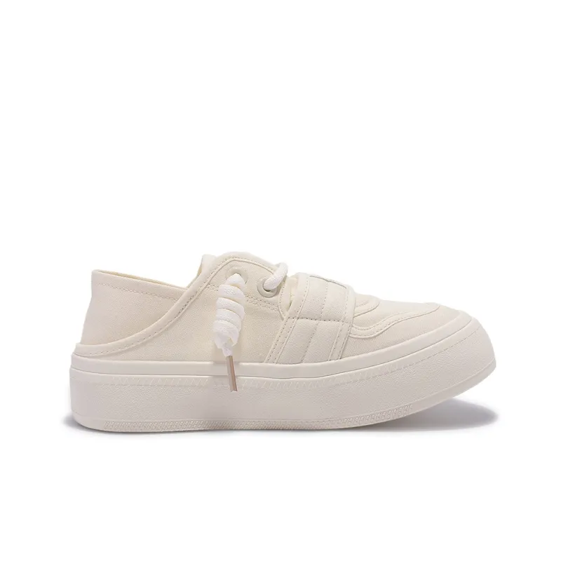 MKTKM Shock Absorbers With Slip Resistant And Abrasion Resistant Properties Low Top Casual Shoes Women's Beige-1