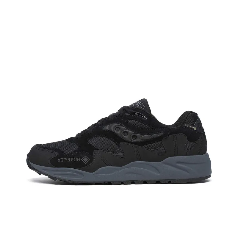 Saucony Grid Shadow 2 Abrasion Resistant Low Top Running Shoes Men's Black-0