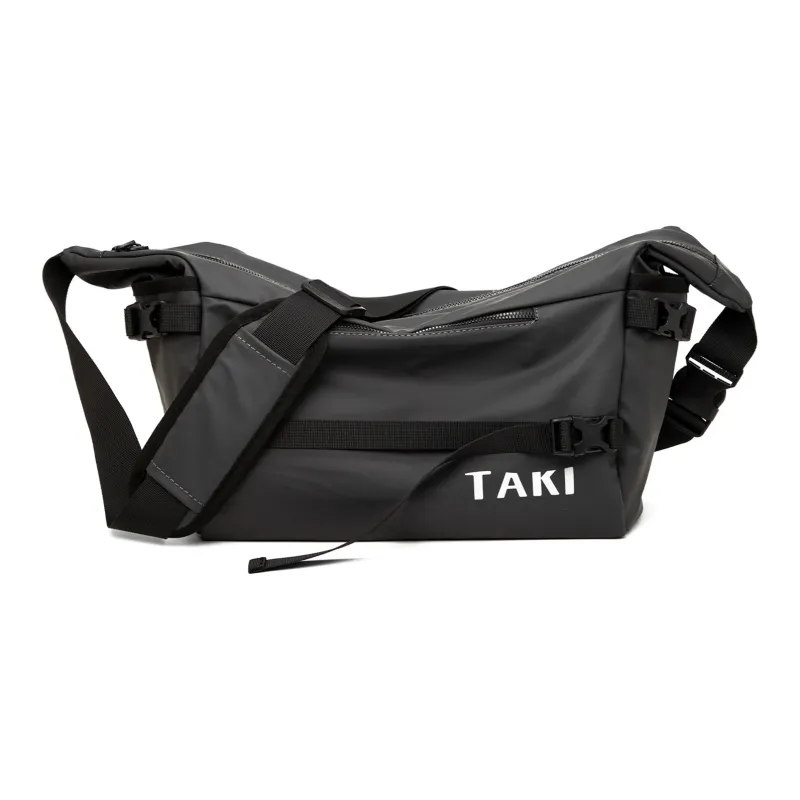 TAKI Synthetic Leather Crossbody Bag Shoulder Bag Regular Unisex Black/Gray/Blue/Green-4