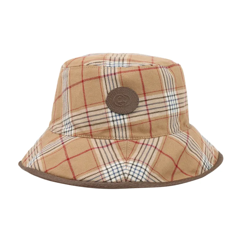 GUCCI Plaid Gg Baseball Cap-0