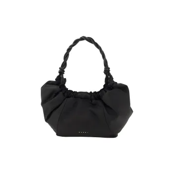 MARNI Cowhide, Nylon Shoulder Bag, Handbag, Shoulder Bag Women's Black