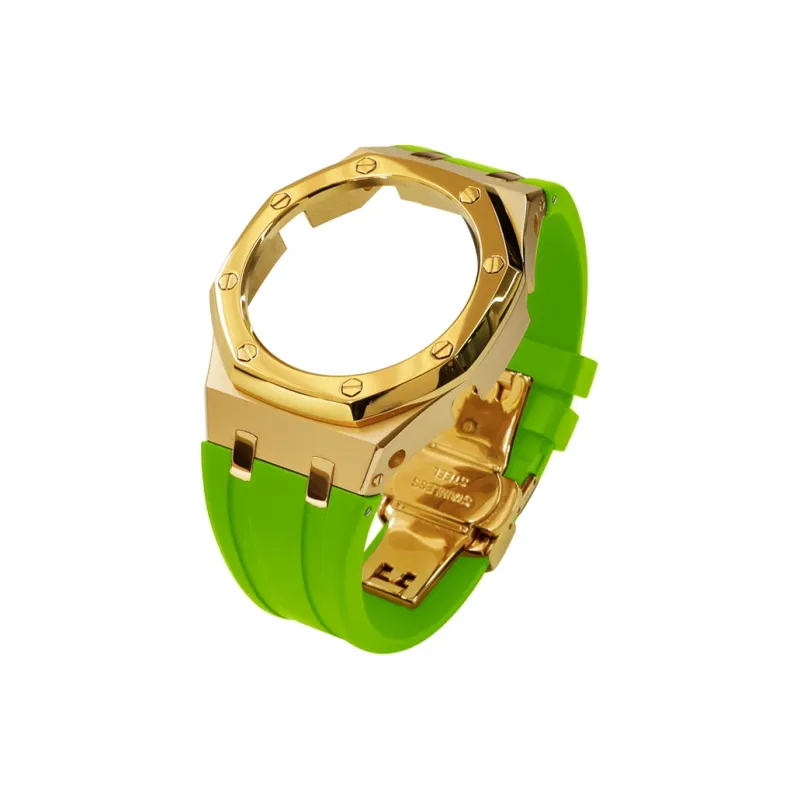 Keppot Compatible With Farmhouse Oak GA 2100 GA 2110 GA B2100 Modified Metal Strap Watch Case Unisex-32