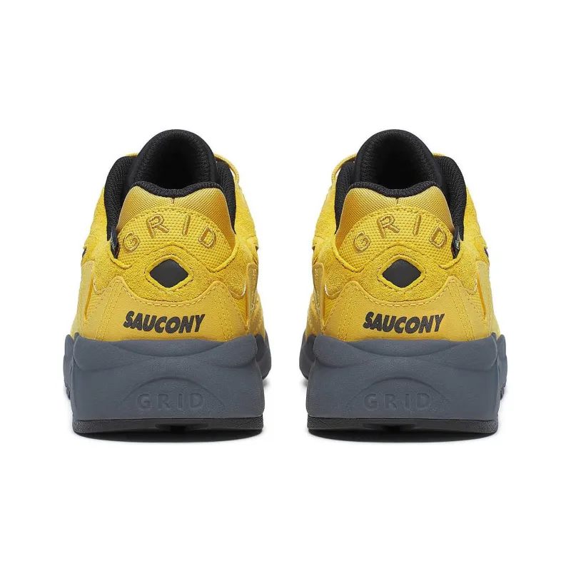 Saucony Grid Shadow 2 Anti Slip Wear Resistant Low Top Running Shoes Men's Yellow Black-4