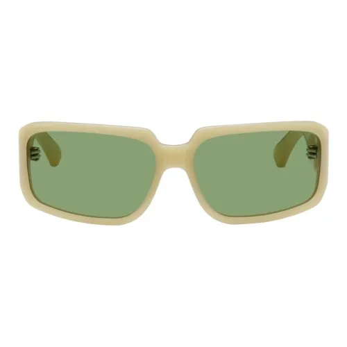 DRIES VAN NOTEN Acetate Sheet Square Sunglasses Women's Beige