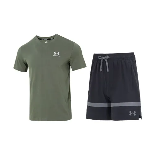 Under Armour Casual Sportswear Men Army Green+Black