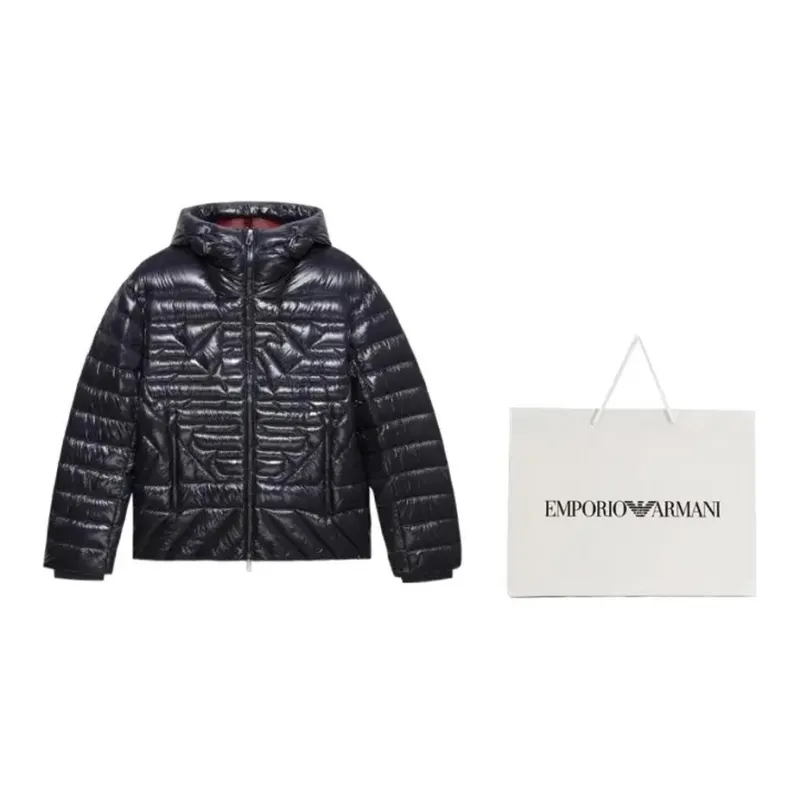 EMPORIO ARMANI Down Jackets Men Dark Blue-2