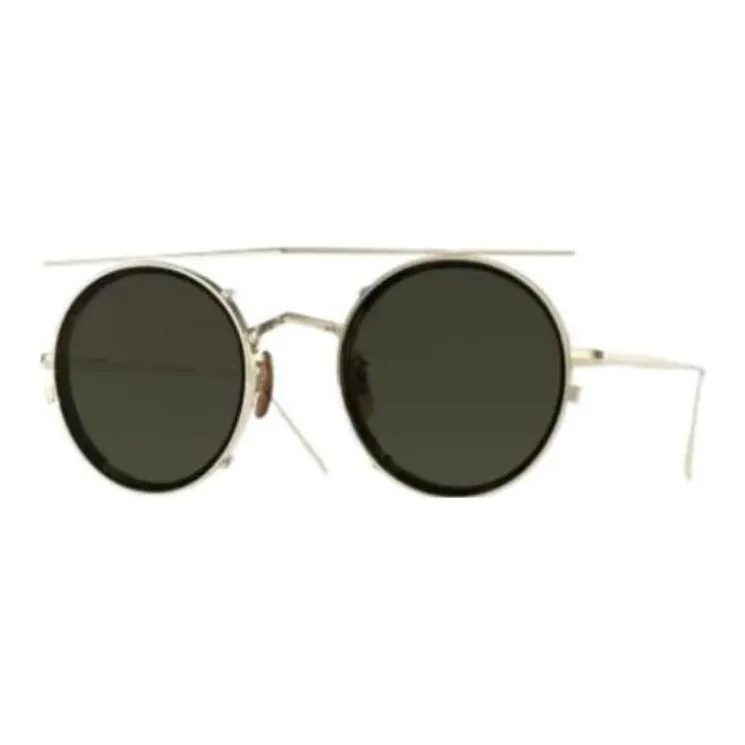 Oliver Peoples Aviator Sunglasses Unisex Gold-0