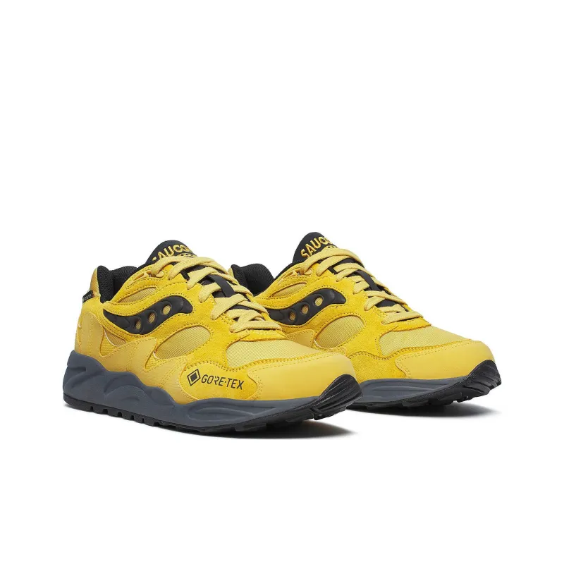 Saucony Grid Shadow 2 Anti Slip Wear Resistant Low Top Running Shoes Men's Yellow Black-2