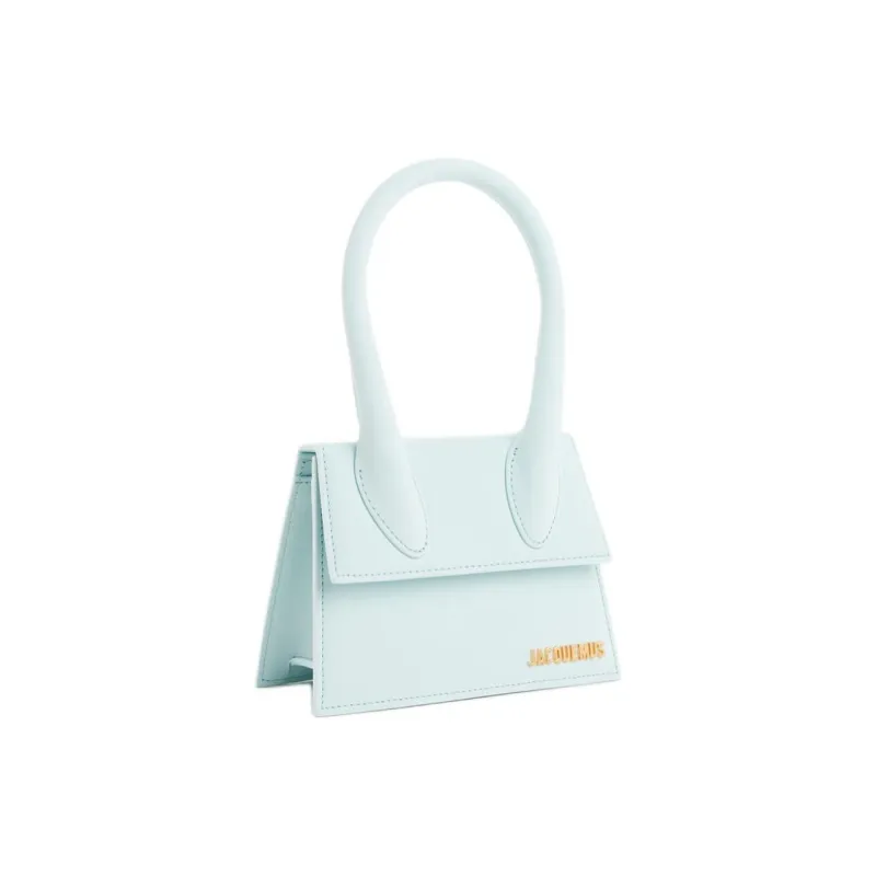 Jacquemus Cow Leather Shoulder Bag Crossbody Bag Handbag Women's Light Blue-1