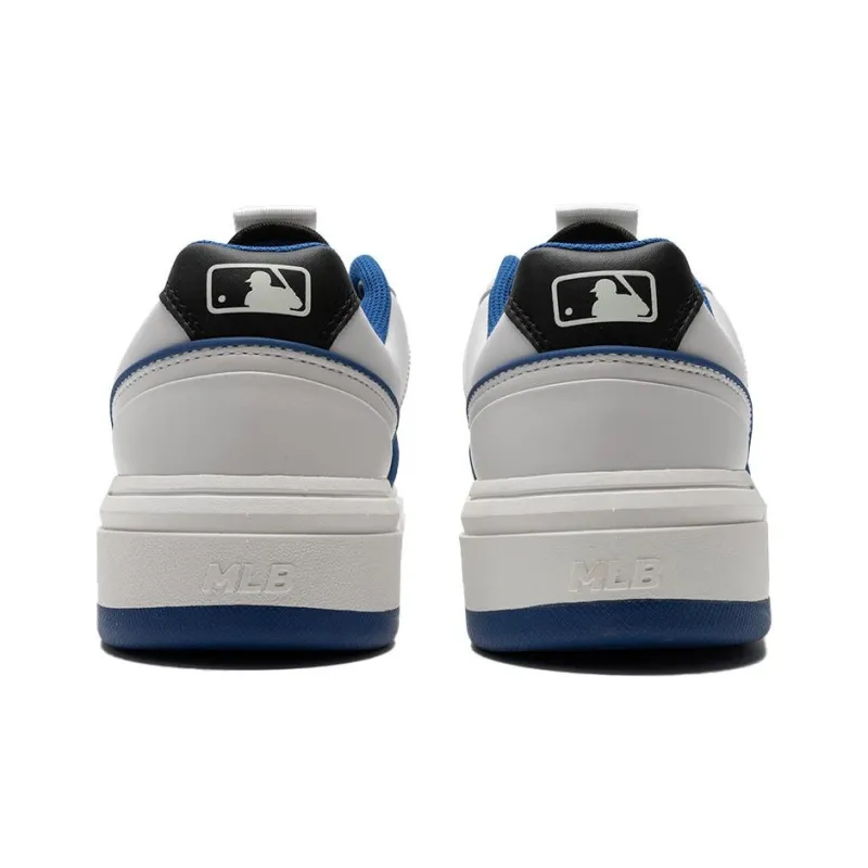 MLB Chunky Liner Anti Slip Wear Resistant Low Top Skateboard Shoes Unisex White Blue Black-4