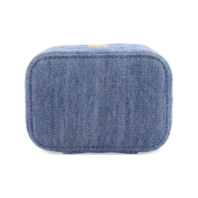 CHANEL 22C Early Spring Small Gold Ball Denim Shoulder Bag, Crossbody Bag Mini Women's Blue-4