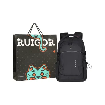 RUIGOR Oxford Laptop Backpack Regular Unisex Black