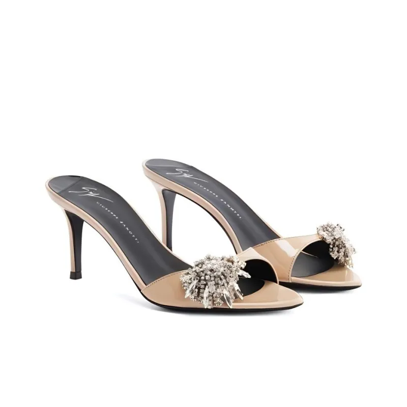 giuseppe zanotti Sabry Crystal-embellished Leather Mules-2