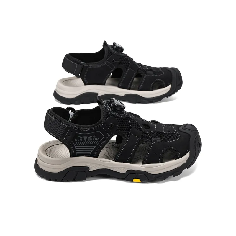 G.N.SHIJIA River Trekking Shoes Men Black/Khaki-4