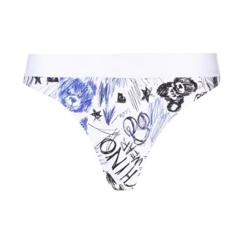 MOSCHINO Graphic print Stretch cotton Thong