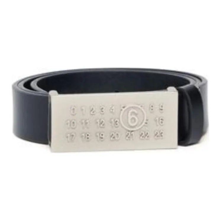 MM6 Maison Margiela Numeric Logo Buckle Belt-0
