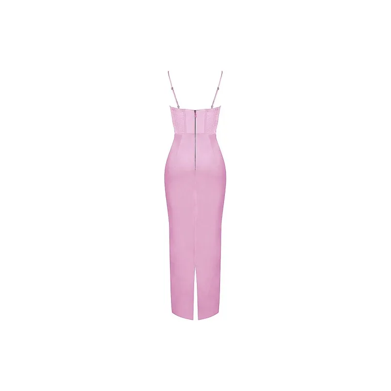 HOUSE OF CB CHARMAINE Slip Dress Women's Pink/Pink-1