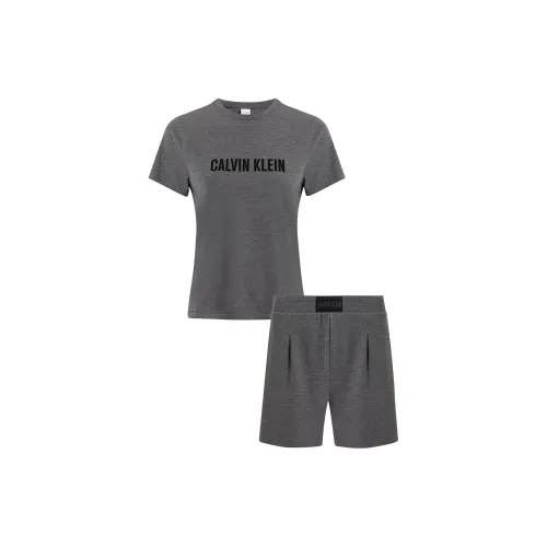 CK/Calvin Klein S/S SLEEP SET Pajama Set Europe Version Women's Gray