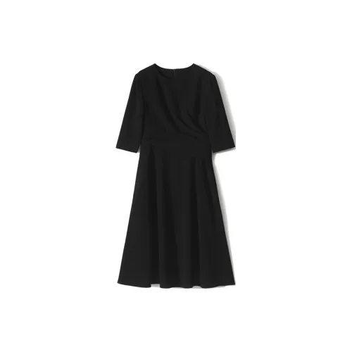 Pure Shimane Long-Sleeved Dresses Women's Black