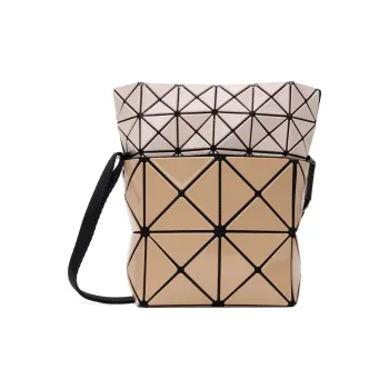 ISSEY MIYAKE Lucent Nest Artificial Leather Shoulder Bag Crossbody Bag Regular Women's Camel Beige