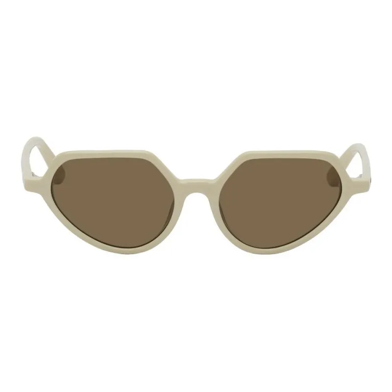 DRIES VAN NOTEN Acetate Irregular Shape Sunglasses Men's Beige-0