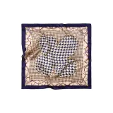 Houndstooth Chain-Navy Blue