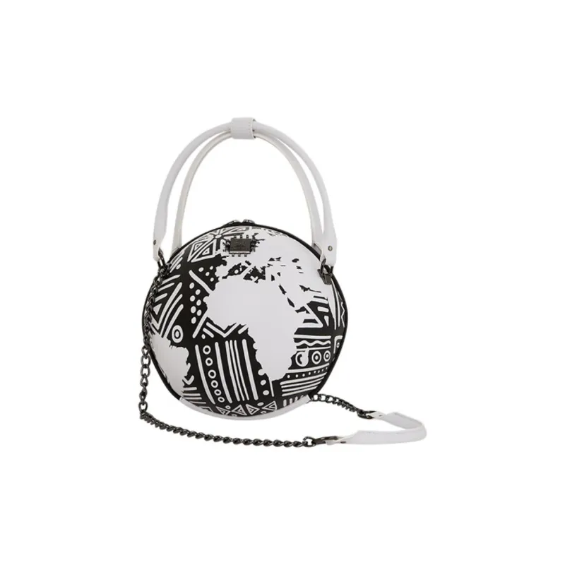 SPRAYGROUND Ai SANDFLOWER Collaboration Polyester Handbag Regular Unisex White Black-3