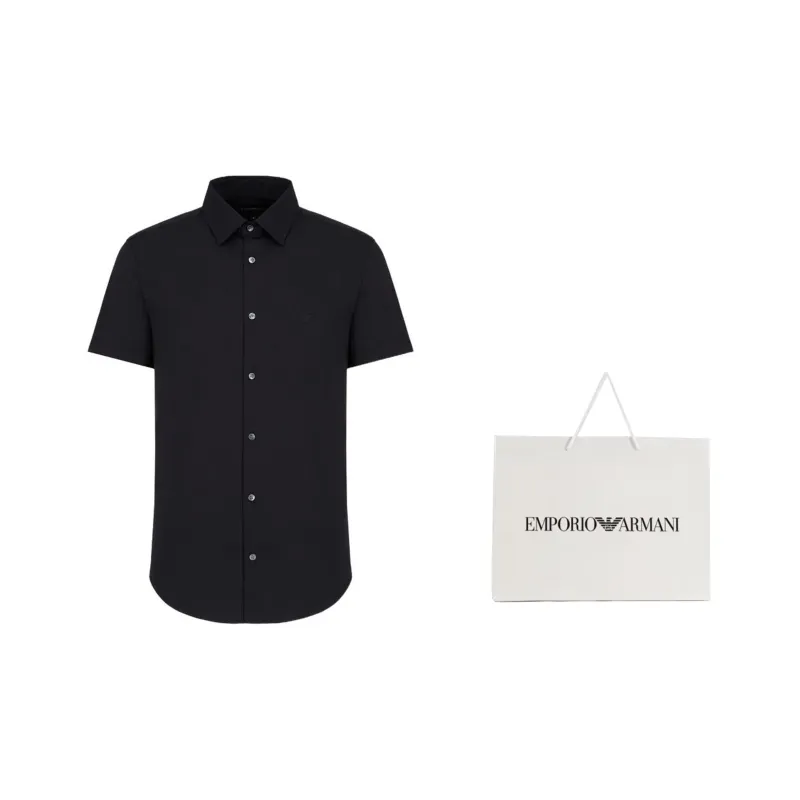 EMPORIO ARMANI Short sleeved Stretch Nylon blend Shirt-1