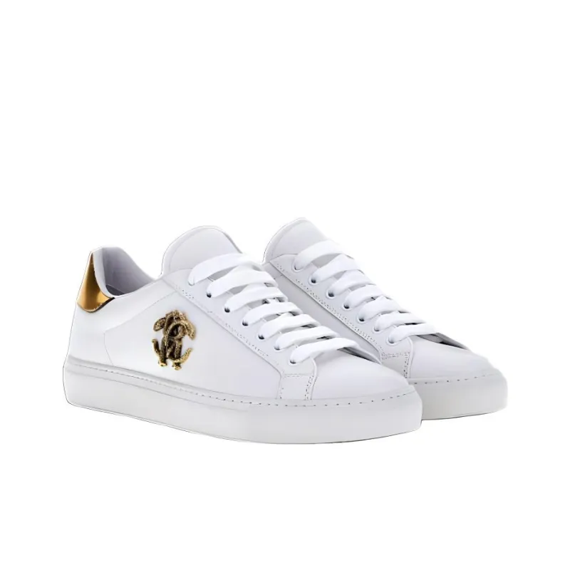Roberto Cavalli Monogram RC Low-Top Skateboard Shoes Women's White-2