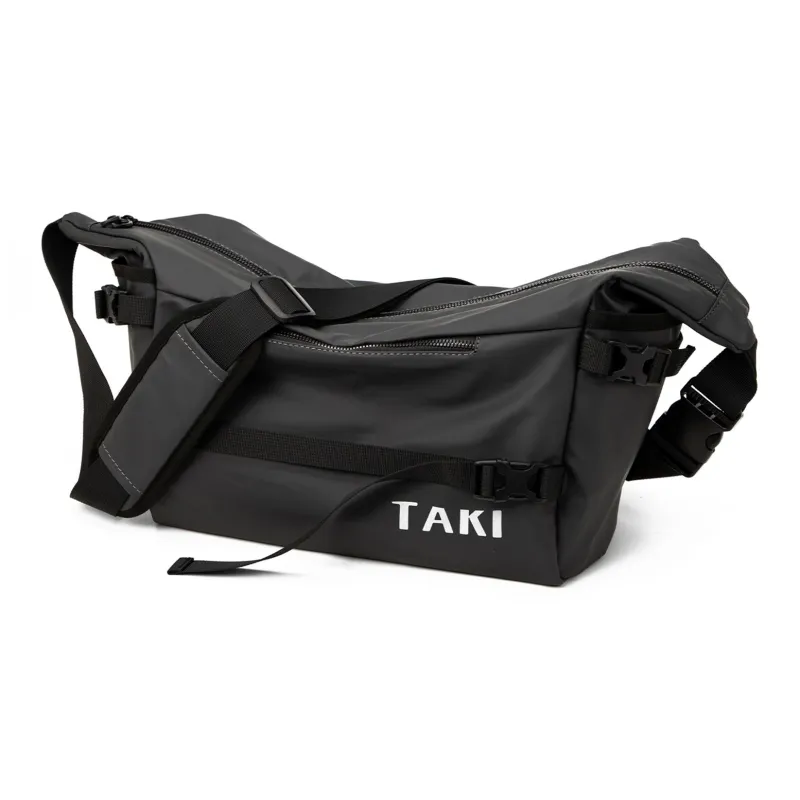 TAKI Synthetic Leather Crossbody Bag Shoulder Bag Regular Unisex Black/Gray/Blue/Green-5