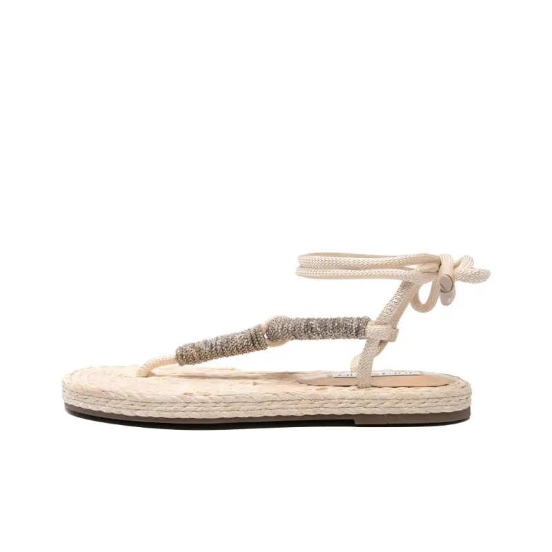 AQUAZZURA Sunkissed Crystal-embellishment Espadrilles-0