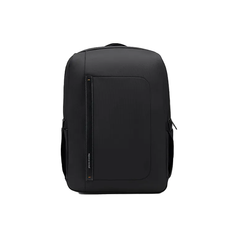 PIERRE CARDIN Fabric Lightweight Large Capacity Men's Bag Backpack Men's Black-0