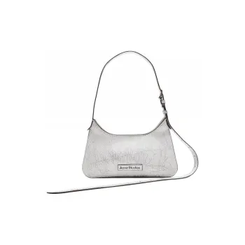 Acne Studios Platt Series Cow Leather Handbag, Shoulder Bag Women's White