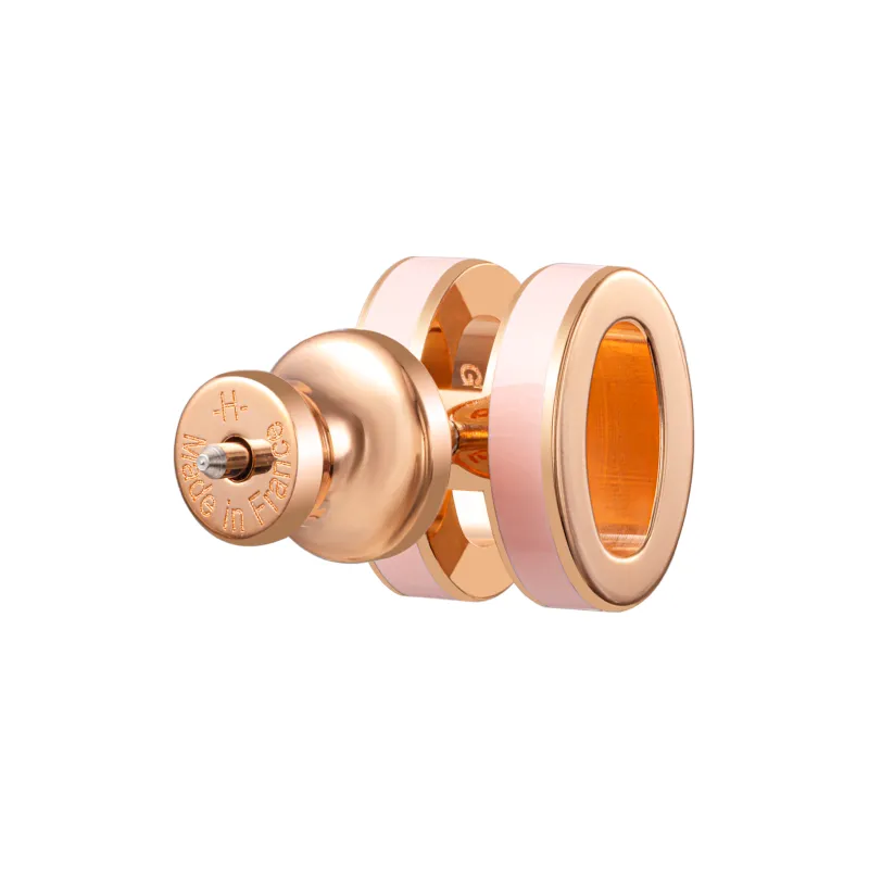 HERMES Gold Plated Earrings Women's Rose Gold-3