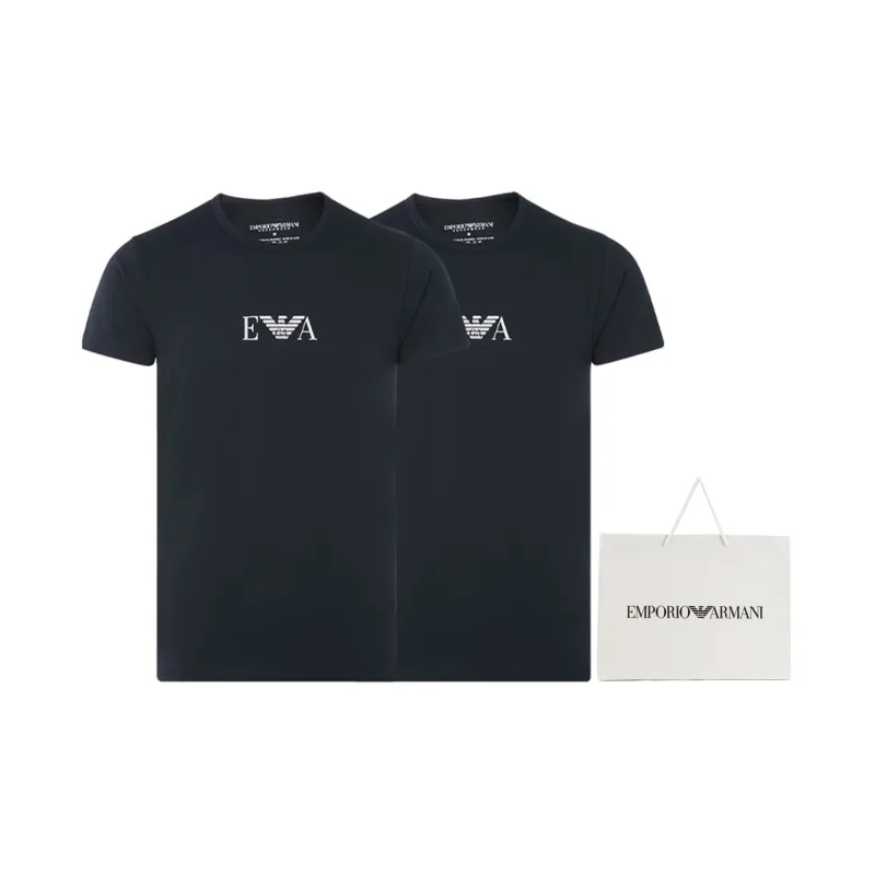 EMPORIO ARMANI T Shirt Men's 2 Pack Dark Blue-3