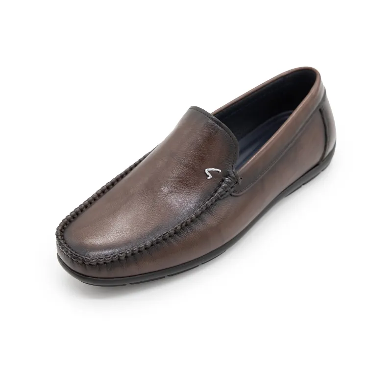 Satchi Casual Slip on Loafers Men's Brown-1