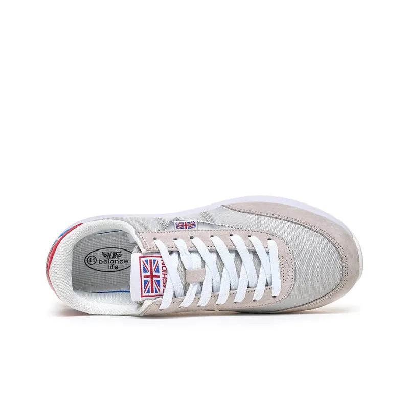 TREEPERI Running Shoes Unisex Low Top Light Gray-4