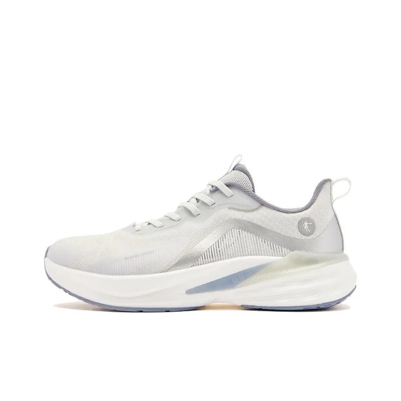 QIAODAN Windy 13 Cushioning, Wear Resistant Low Top Training Running Shoes Men's Gray Silver-0