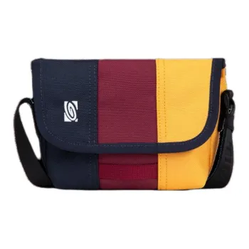 Timbuk2 Canvas Canvas Bag Messenger Bag Shoulder Bag Crossbody Bag Mini Unisex Marine Blue With Yellow And Red Accents