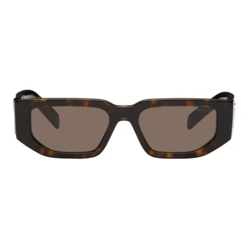 PRADA Acetate Irregular Shape Sunglasses Women's Tortoiseshell