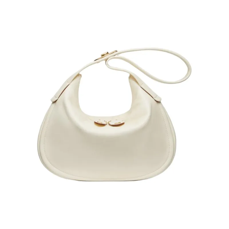Valentino GARAVANI Small Sheepskin Patchwork Calfskin One Shoulder Handbags Women's Beige-0