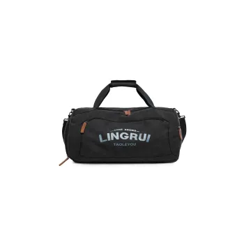 Alcohol Dragon Canvas Travel Bag Regular Unisex Black/Khaki