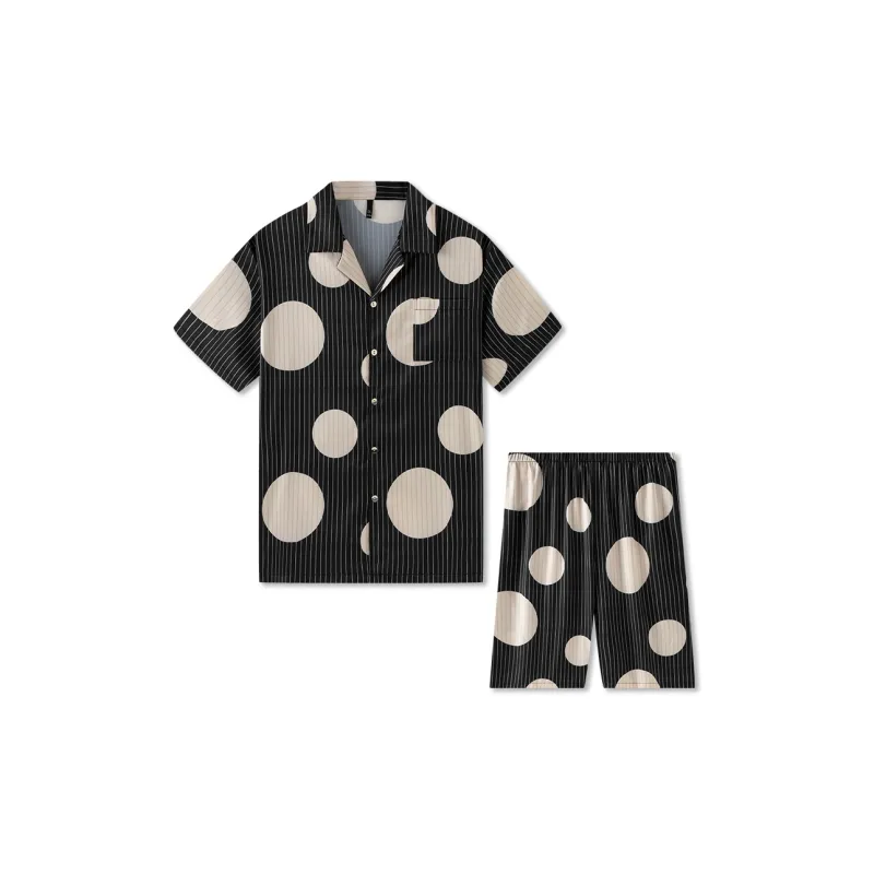 Good Fortune Pajama Set Men's Black-0