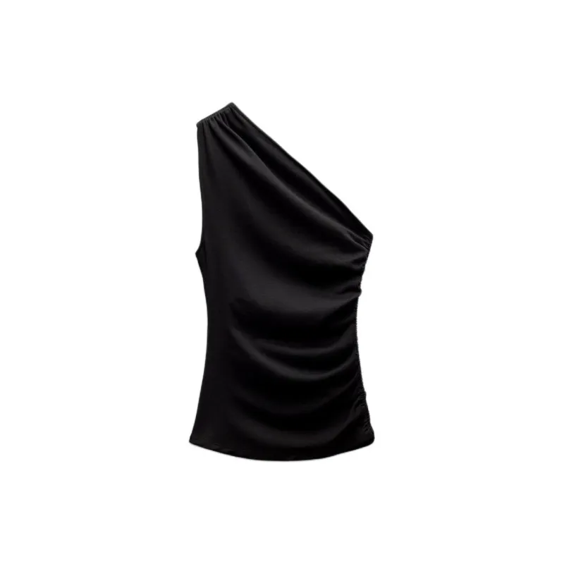 ZARA Tank Tops Women's Black-1