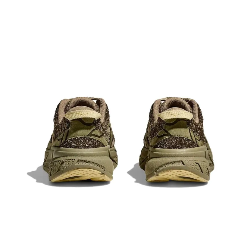 HOKA ONE ONE Clifton L Cushioning Wear Resistant Low Top Casual Running Shoes Men's Brown Green-5