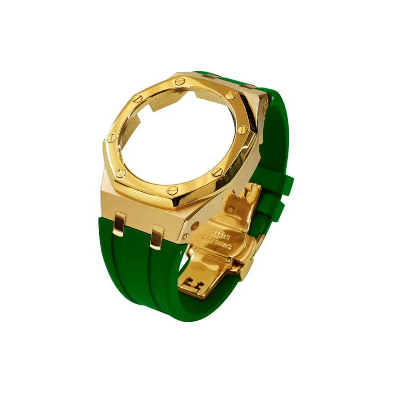 Keppot Compatible With Farmhouse Oak GA 2100 GA 2110 GA B2100 Modified Metal Strap Watch Case Unisex-33