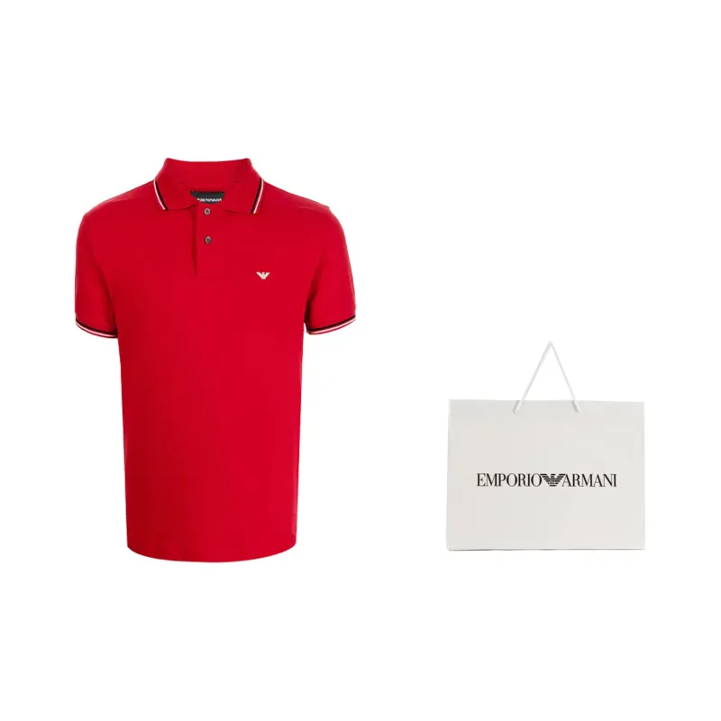 EMPORIO ARMANI Embroidered Logo Polo Shirt-1